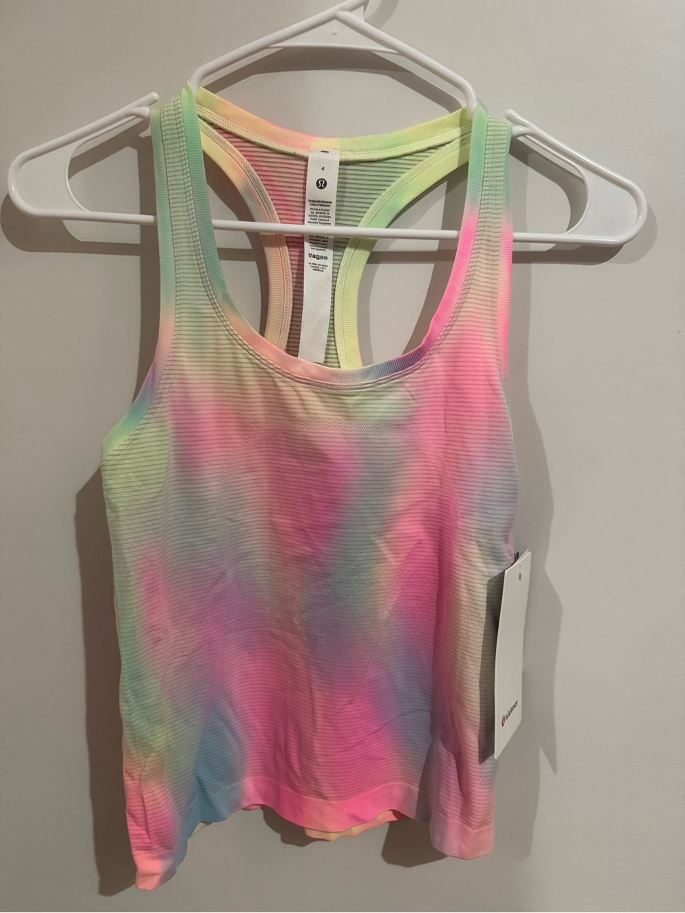 NWT lululemon Swiftly Tech Racerback 2.0 Race Wash Psychedelic Wash Multi